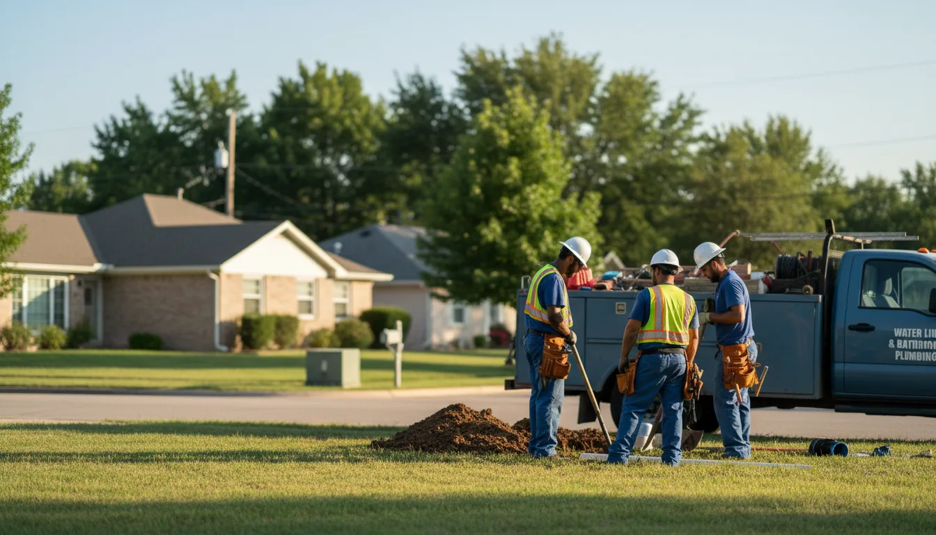 Residential water line and bathroom plumbing service in Syracuse, OH